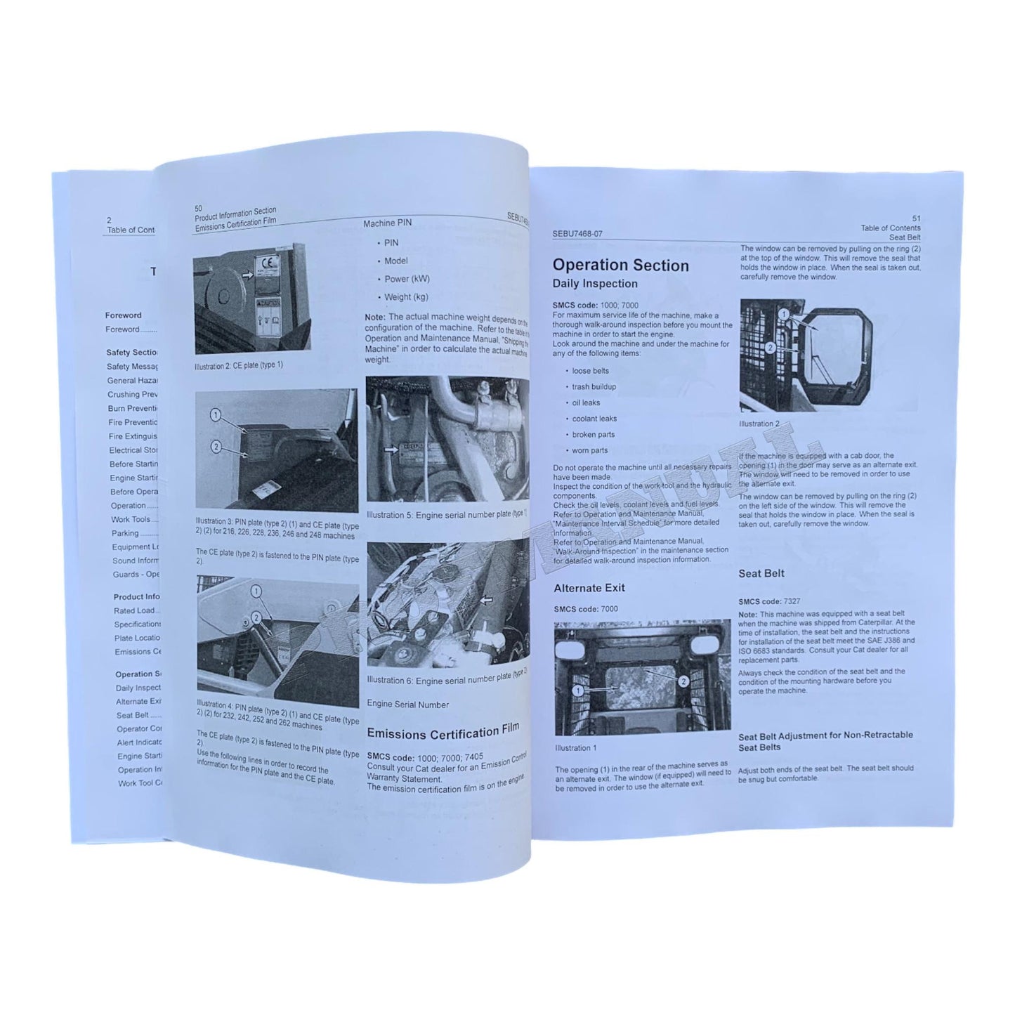 Caterpillar 216 226 228 232 236 Skid Steer Loader Operators Maintenance Manual