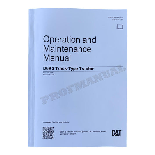 Caterpillar D6K2 Track Tractor Operators Maintenance Manual ser RST1-Up WMR1-Up