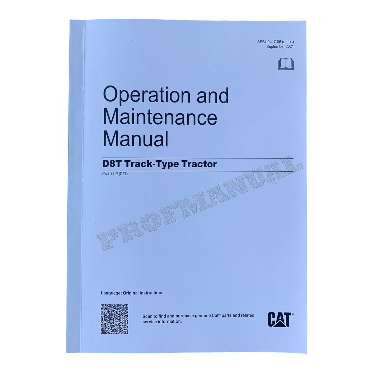 Caterpillar D8T Track Type Tractor Operators Maintenance Manual ser AW41-Up +SUPPLEM