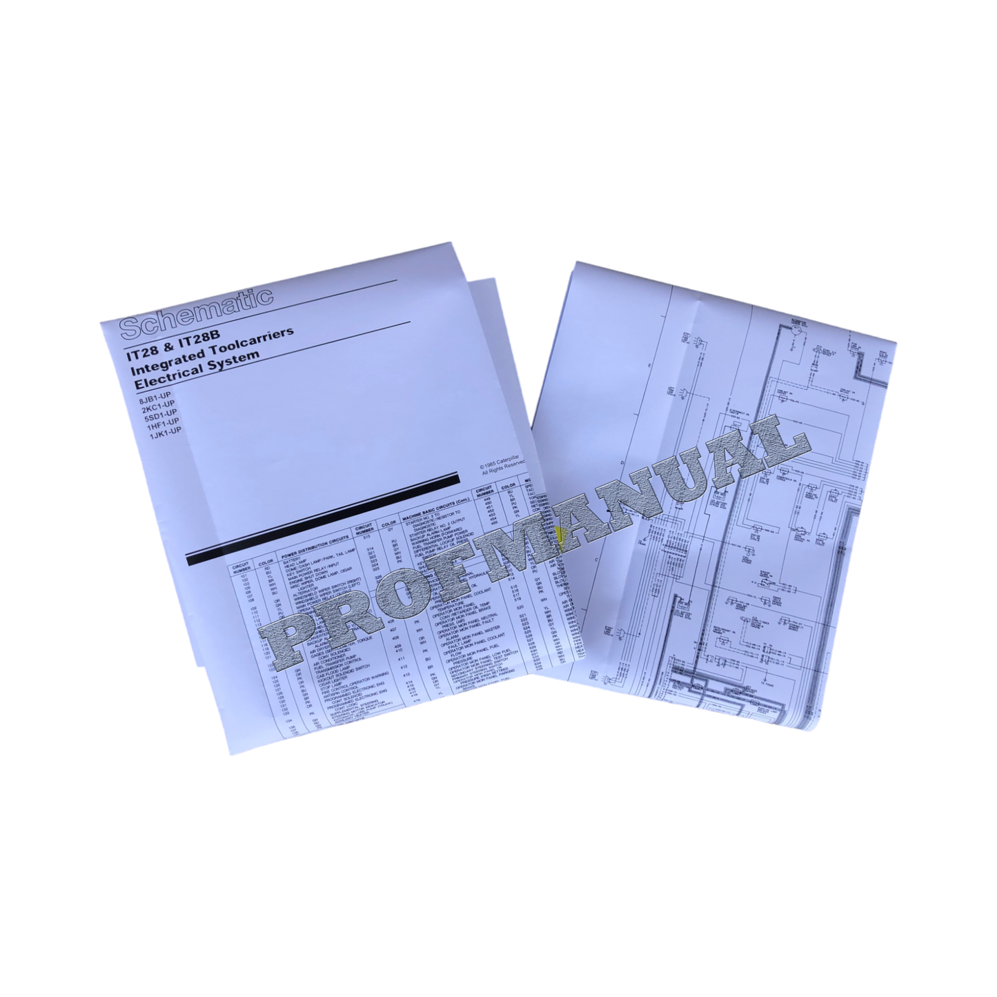 Caterpillar IT28 IT28B Toolcarrier Electric System Schematic Service Manual