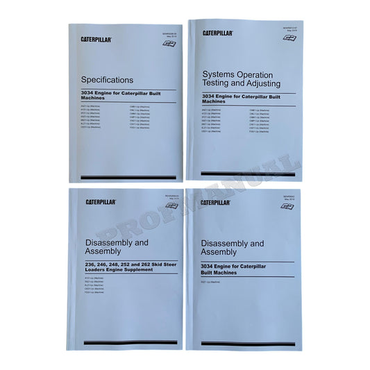 Caterpillar 3034 Engine for 236 246 248 252 262 Skid Steer Loader Service Manual *Send Serial#