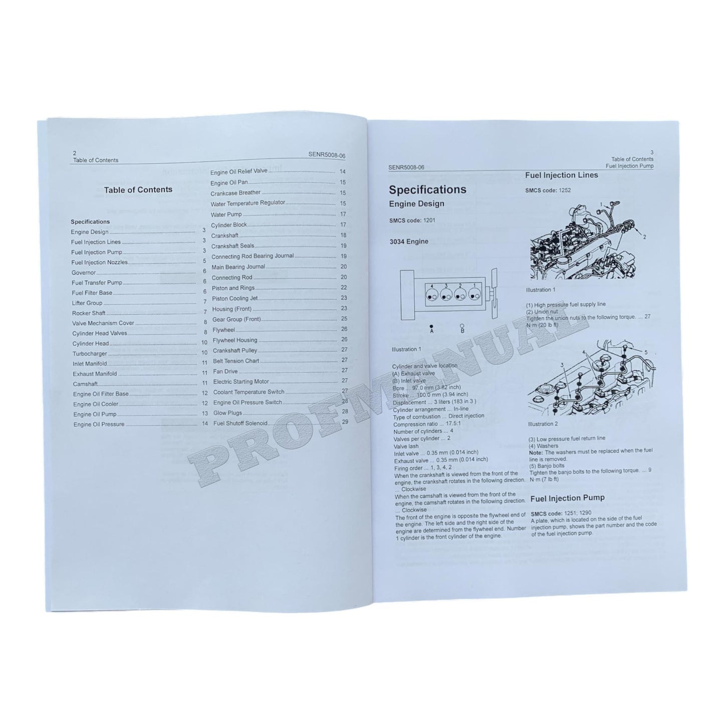 Caterpillar 3034 Engine for 236 246 248 252 262 Skid Steer Loader Service Manual *Send Serial#