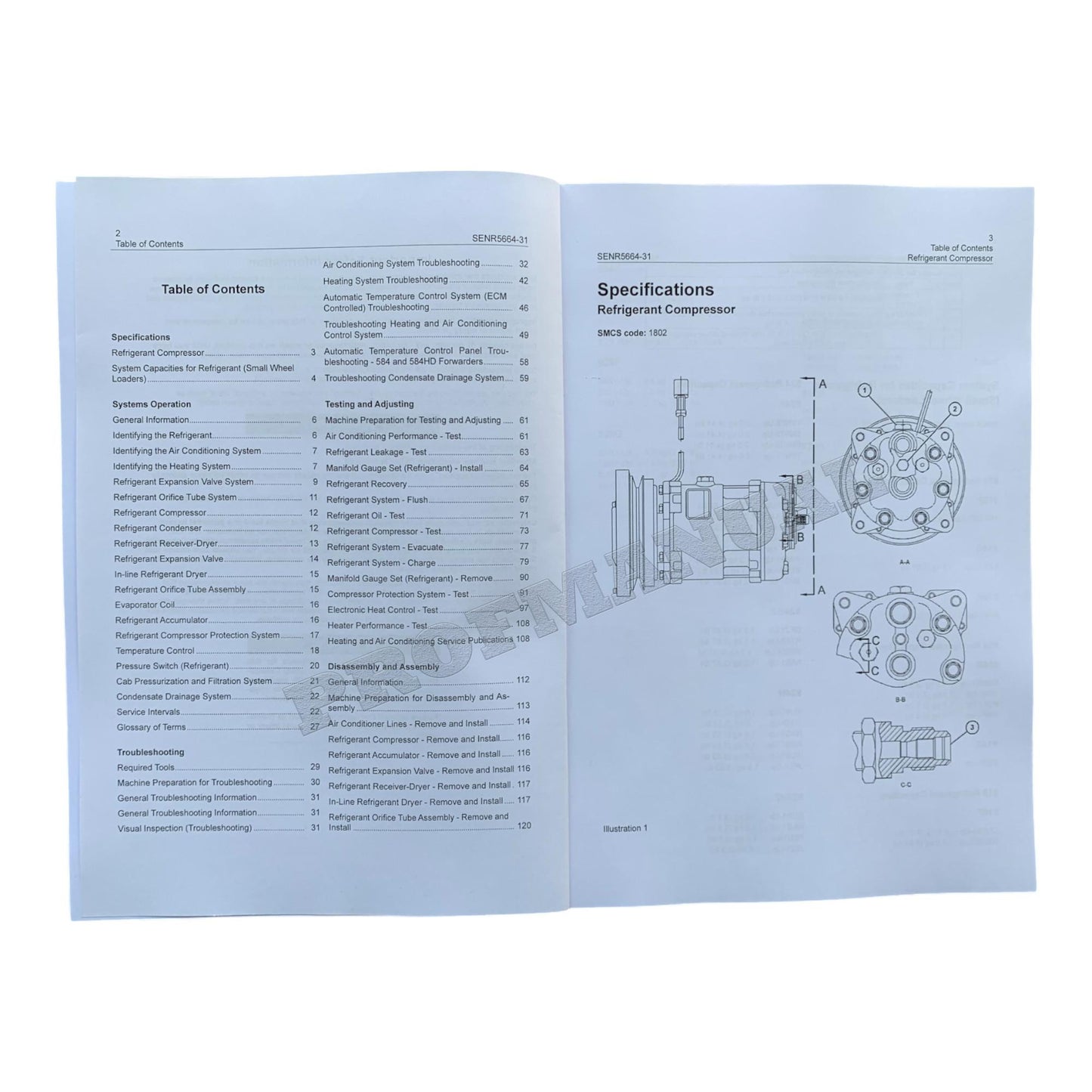 Caterpillar Air Conditioning Heating R134a Disassembly Assembly Manual SENR5664