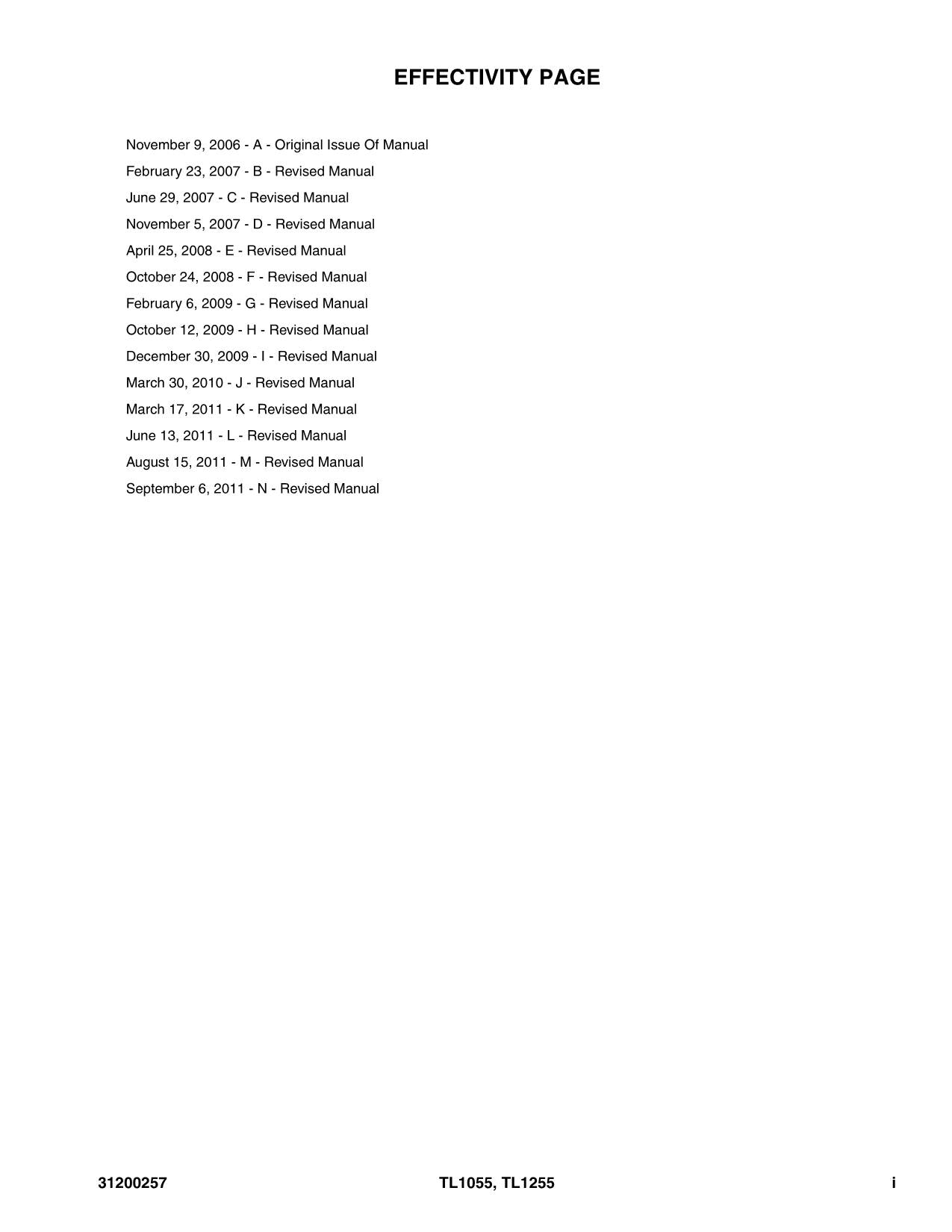 Caterpillar TL1055 TL1255 Telehandler Parts catalog Manual SN TBM- TBN-