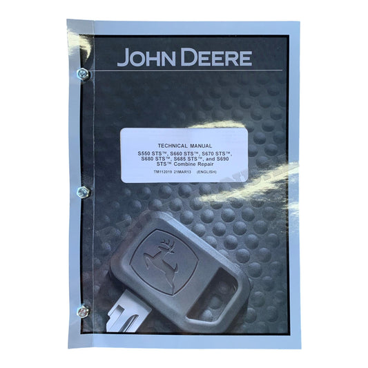 JOHN DEERE S670 S680 S550 S685 COMBINE REPAIR SERVICE MANUAL