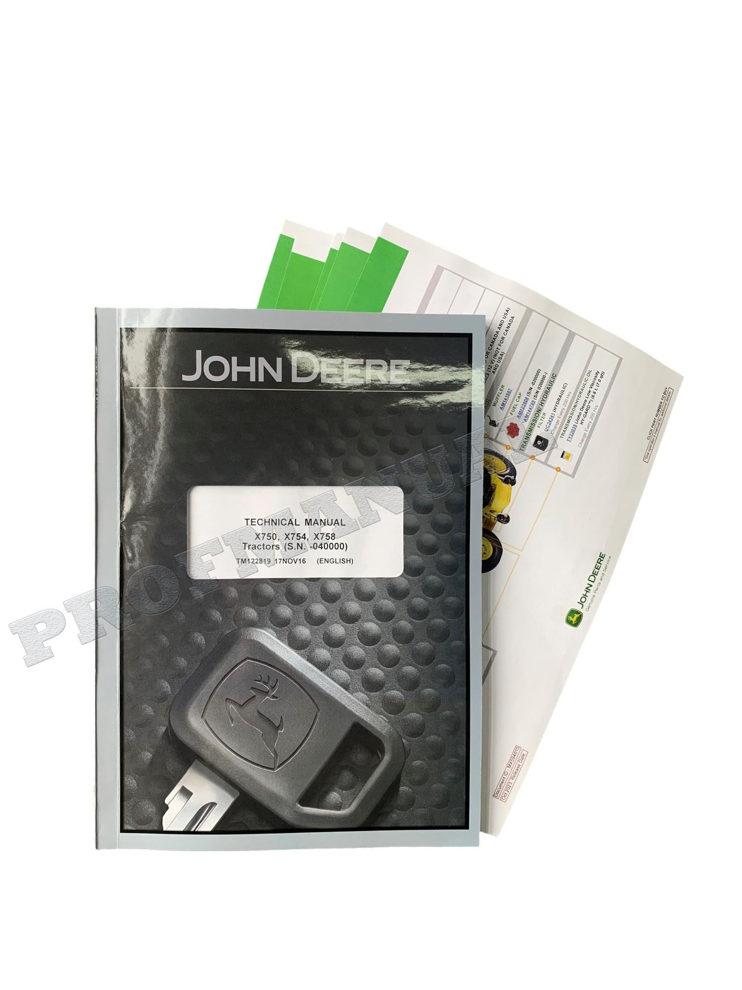 JOHN DEERE X750 X754 X758 TRACTOR SERVICE MANUAL SN 010001-040000 +!BONUS!