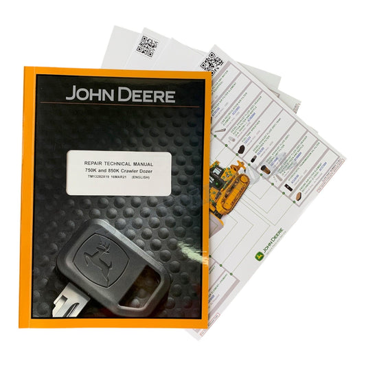 JOHN DEERE 750K 850K CRAWLER DOZER REPAIR SERVICE MANUAL SN #F271593- +!BONUS!