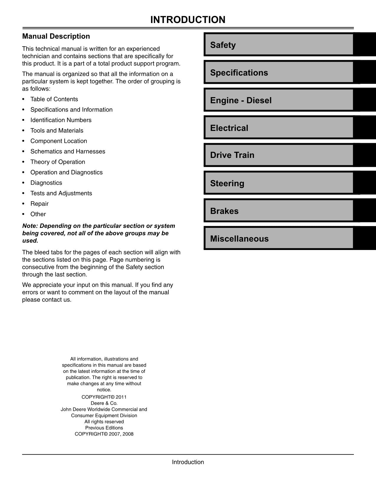 JOHN DEERE XUV 850D GATOR SERVICE REPAIR TECHNICAL MANUAL TM1737