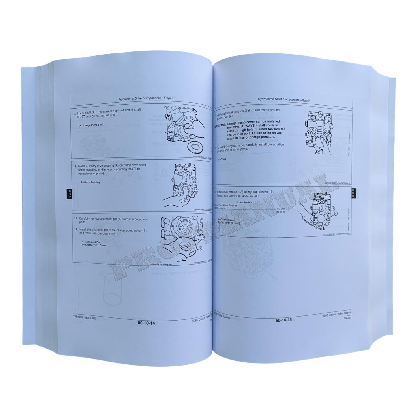 JONH DEERE 9986 COTTON PICKER REPAIR SERVICE TECHNICAL MANUAL TM1900