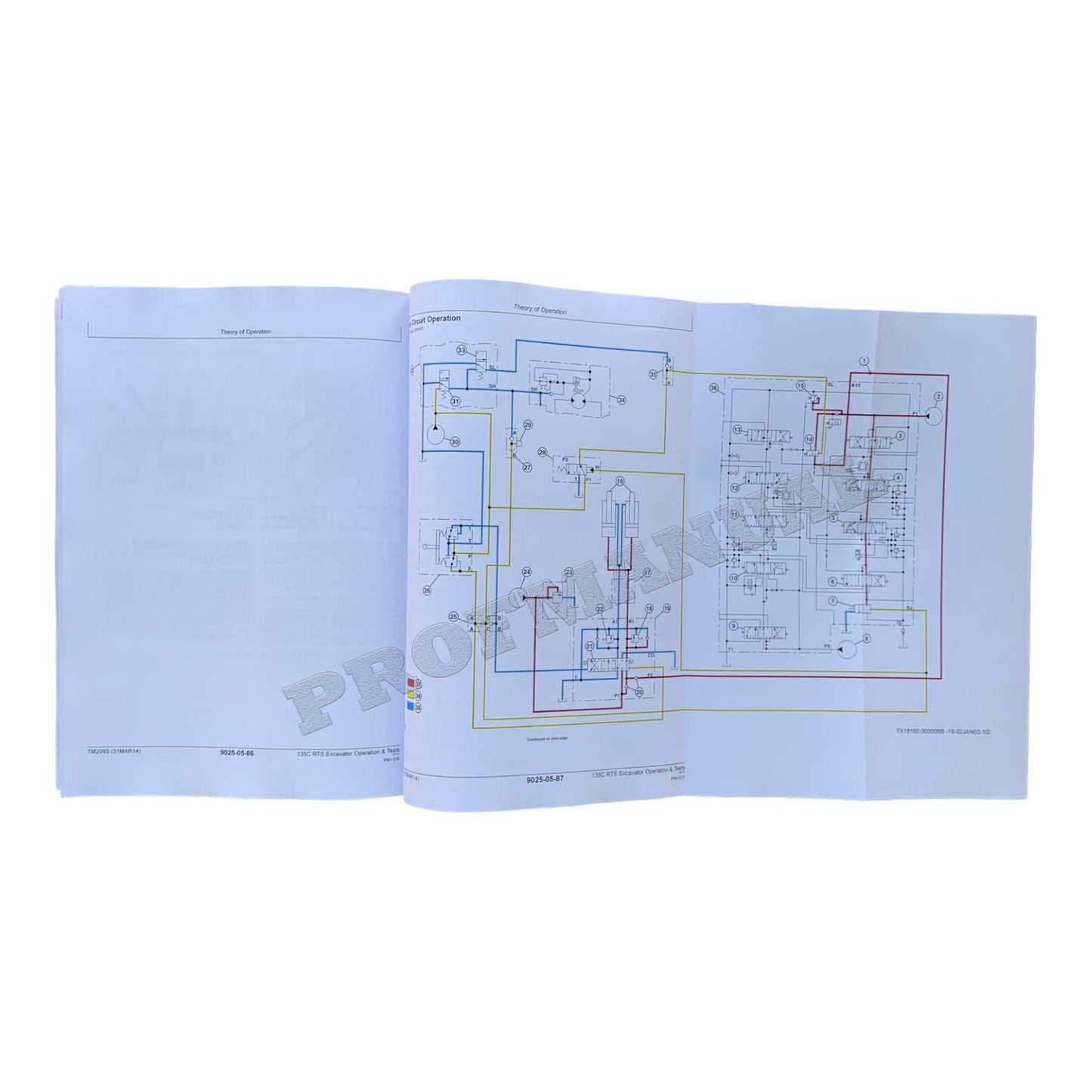 JOHN DEERE 135C RTS EXCAVATOR OPERATION TEST SERVICE TECHNICAL MANUAL TM2093