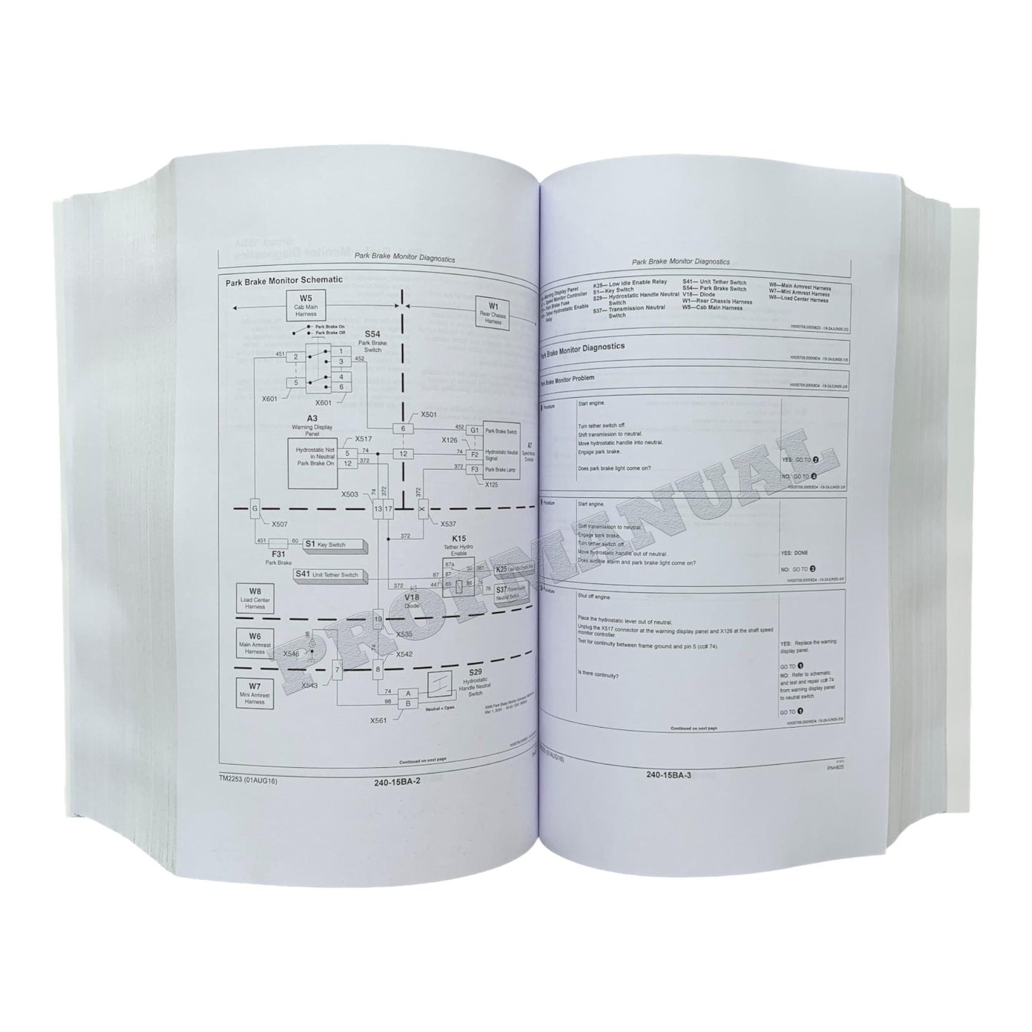 JONH DEERE 9996 COTTON PICKER REPAIR SERVICE DIAGNOSTIC MANUAL TM2252 TM2253