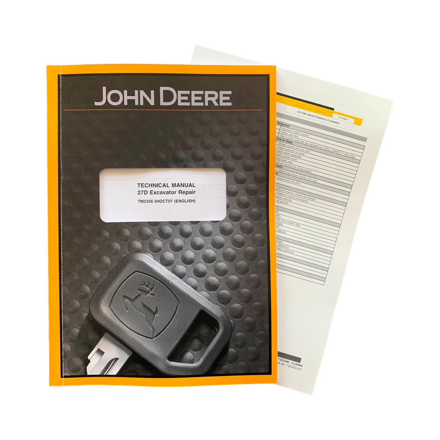 JOHN DEERE 27D EXCAVATOR REPAIR SERVICE MANUAL + !BONUS!