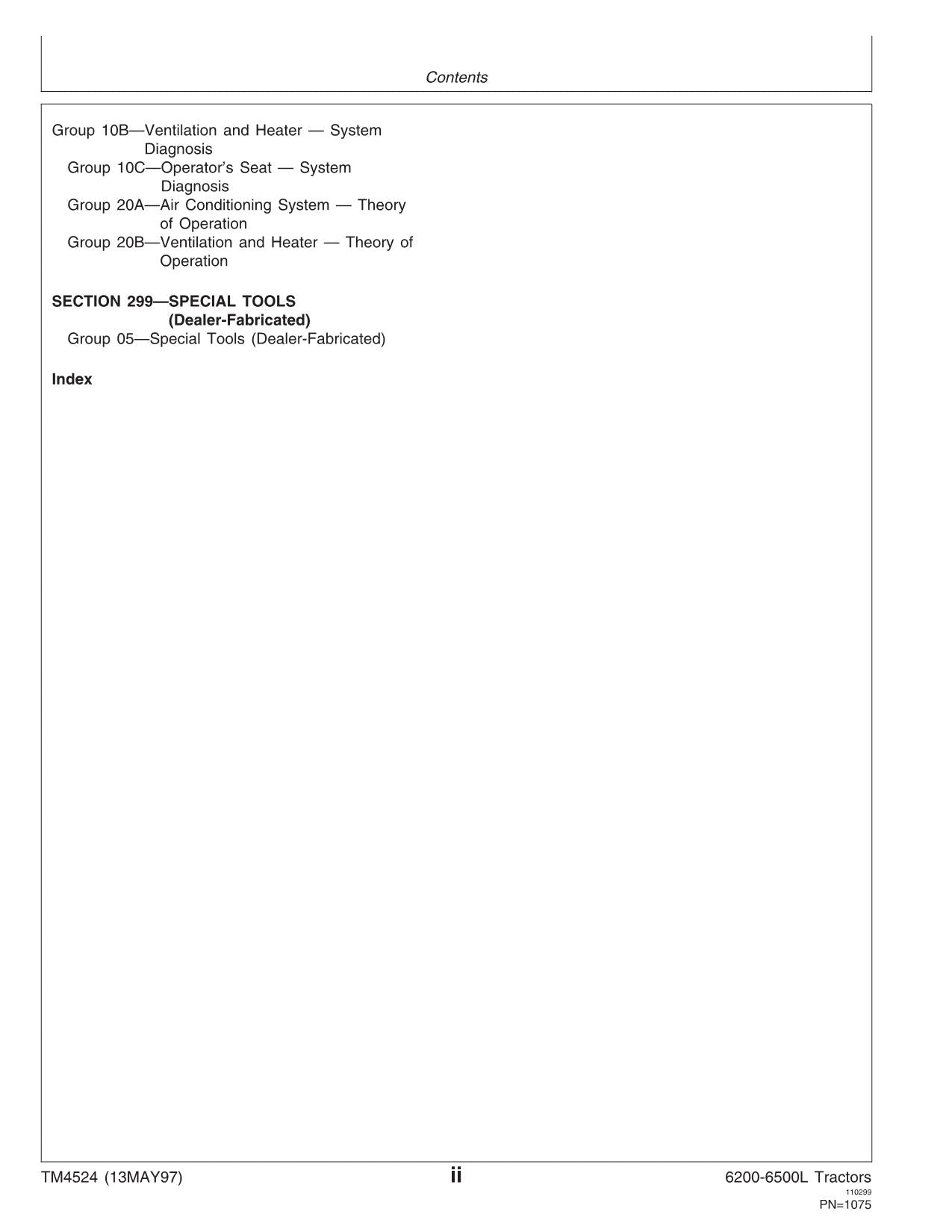 MANUEL DE DIAGNOSTIC DU TEST DE FONCTIONNEMENT DU TRACTEUR JOHN DEERE 6200 6200L 6300 6300L