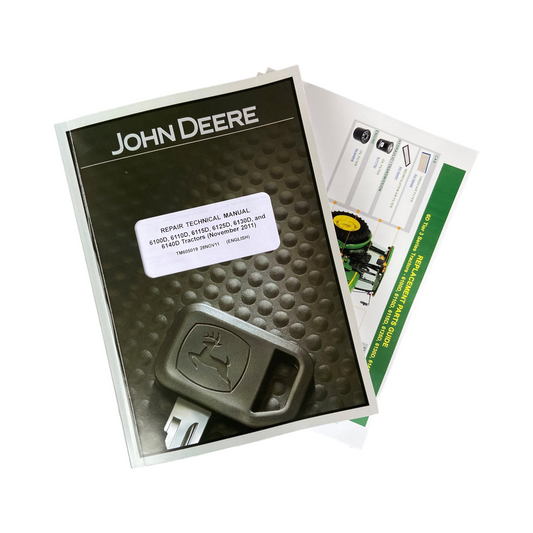 JOHN DEERE 6100D 6110D 6125D 6130D TRACTOR REPAIR SERVICE MANUAL + !BONUS!