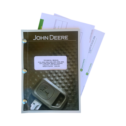 MANUEL D'ENTRETIEN ET DE RÉPARATION DU TRACTEUR JOHN DEERE 5065E 5075E 5103 5203 5204 + BONUS ! 