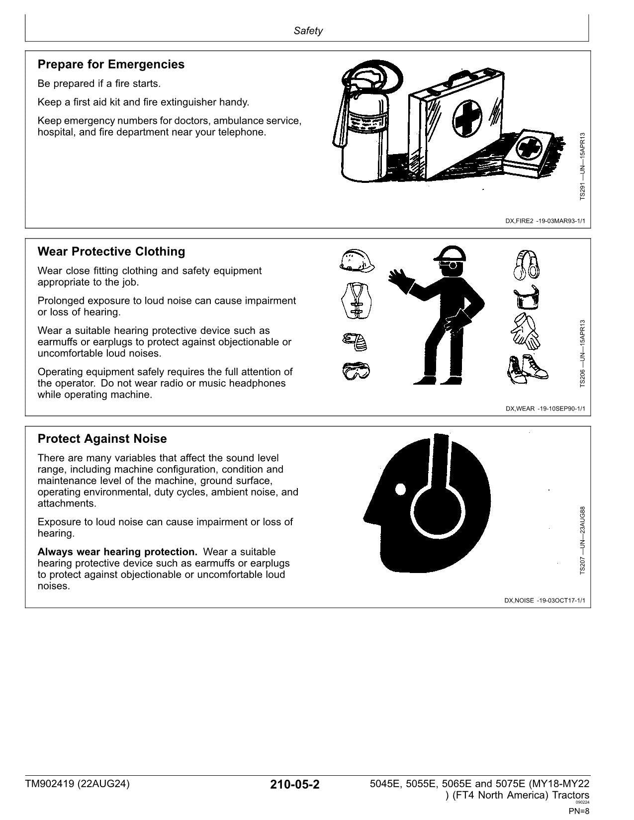 JOHN DEERE 5045E 5065E 5055E 5075E FT4 TRACTOR OPERATION TEST MANUAL MY18-