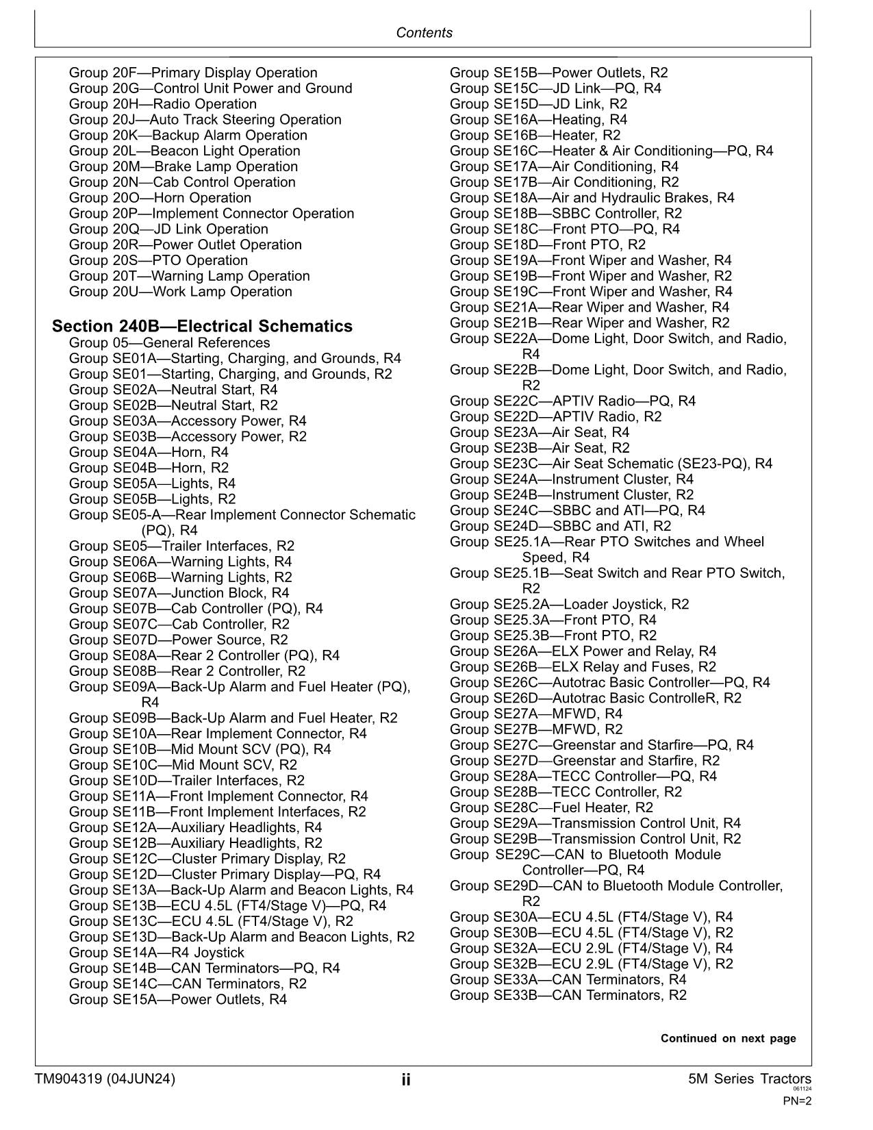 JOHN DEERE 5075M 5095M 5105M 5120M 5130M FT4 TRACTOR DIAGNOSTIC TEST MANUAL