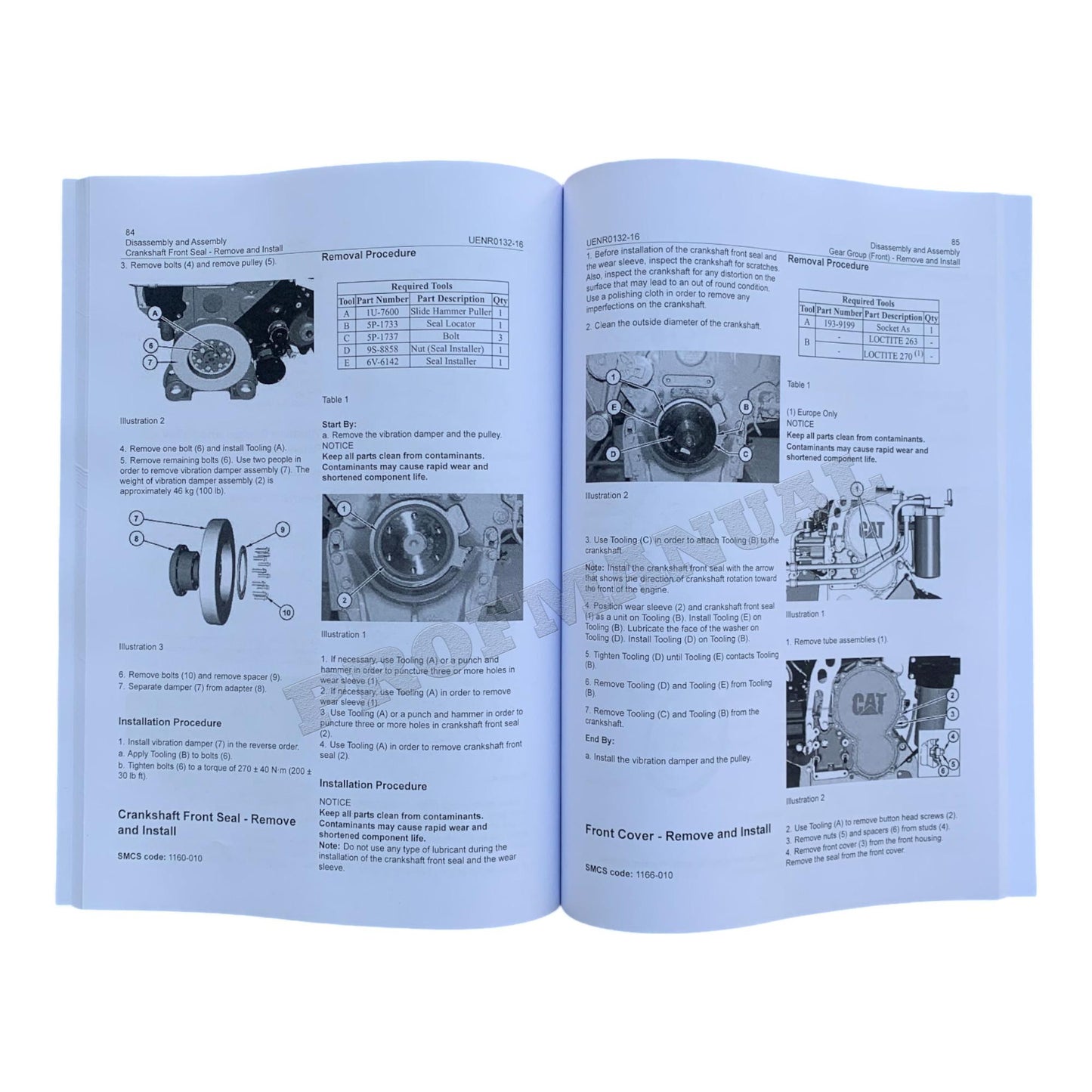 Caterpillar Cat C15 C18 ENGINE Disassembly Assembly Service Manual UENR0132