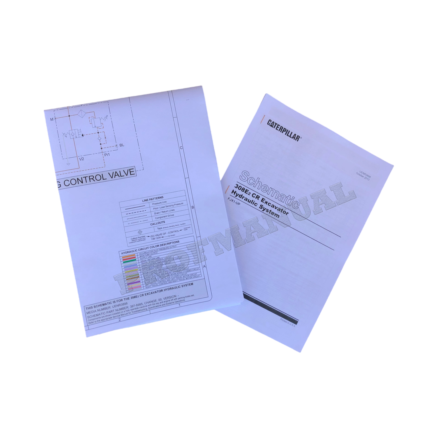 Caterpillar 308E2 CR Bagger Hydrauliksystem Schaltplan Servicehandbuch FJX1-Up