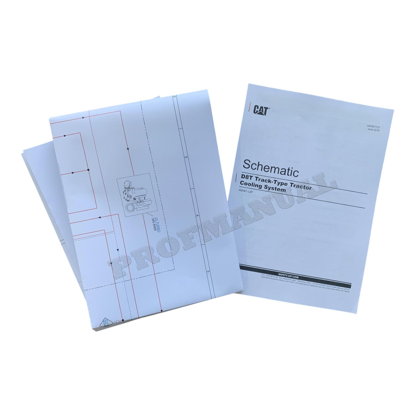 Caterpillar CAT D8T Tractor Cooling System 495-5549 Schematic Service Manual