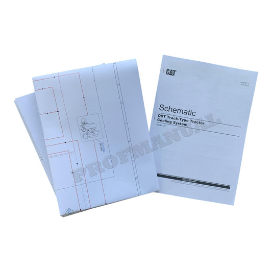 Caterpillar CAT D8T Tractor Cooling System 495-5549 Schematic Service Manual