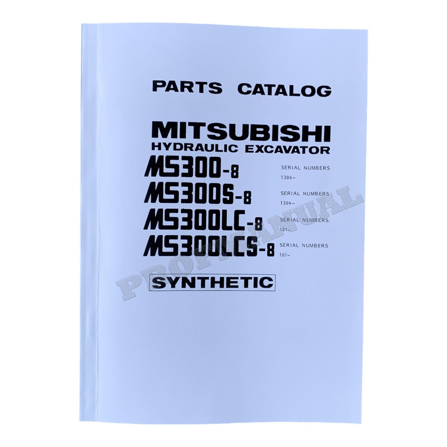 Caterpillar MS300LC 8 MS300LCS 8 Mitsubishi Excavator Parts Catalog Manual