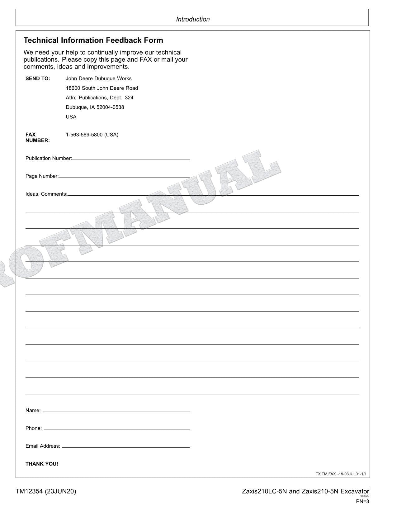 HITACHI ZX 210LC-5N 210-5N Excavator Operation Test Service manual