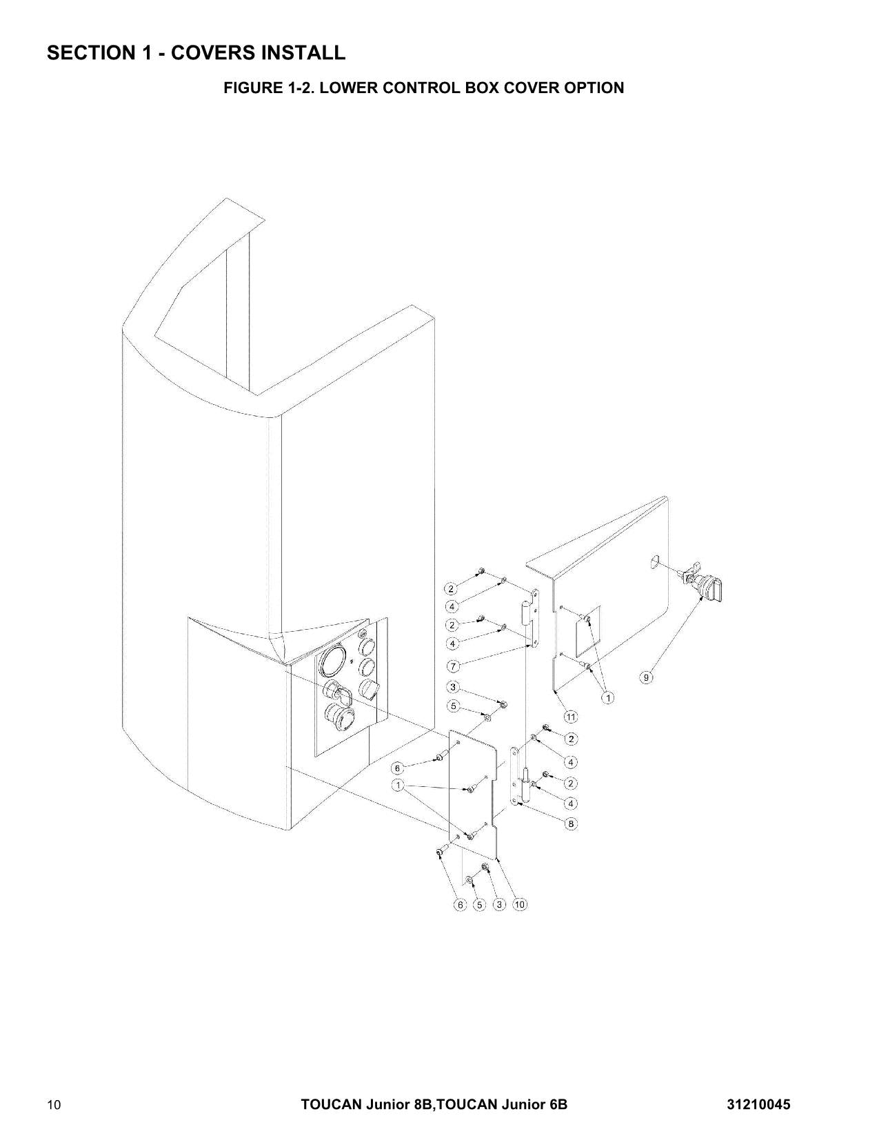 TOUCAN Junior 6B Junior 8B Vertical Lift Parts Catalog Manual Multi language