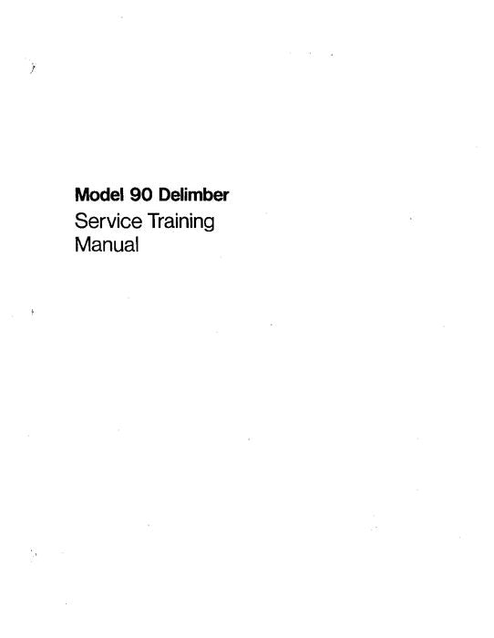 JOHN DEERE C90 DELIMBER SERVICE REPAIR MANUAL