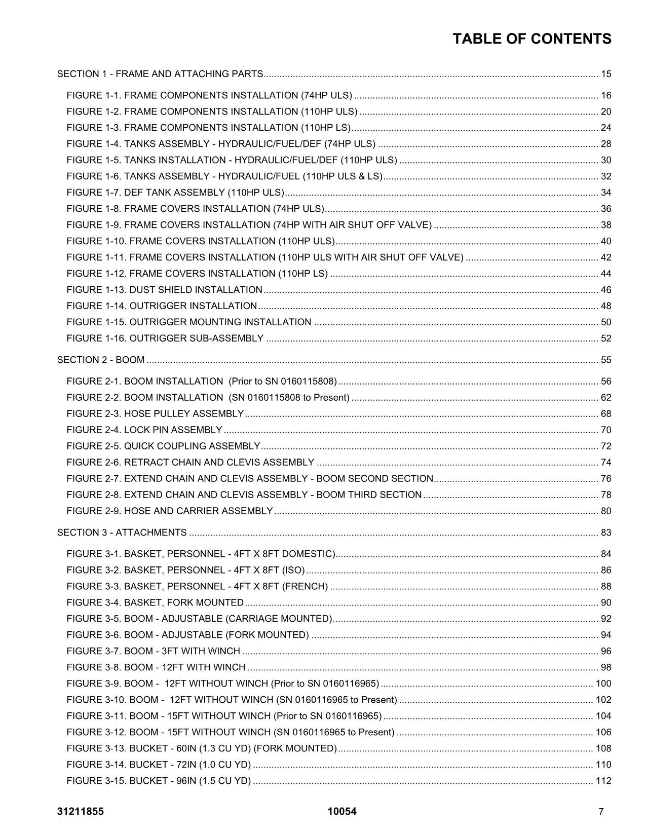 SKYTRAK 10054 Telehandler Parts Catalog Manual 31211855