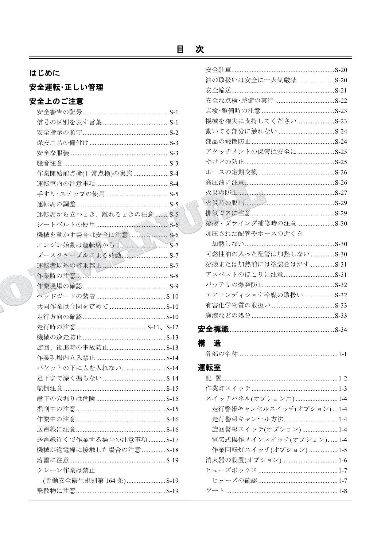 HITACHI ZAXIS ZX135USTN-3 ZX225USTN-3 Excavator Parts Catalog Manual