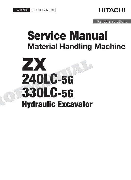 HITACHI ZX240LC-5 330LC-5G Excavator Material Handling Service Manual