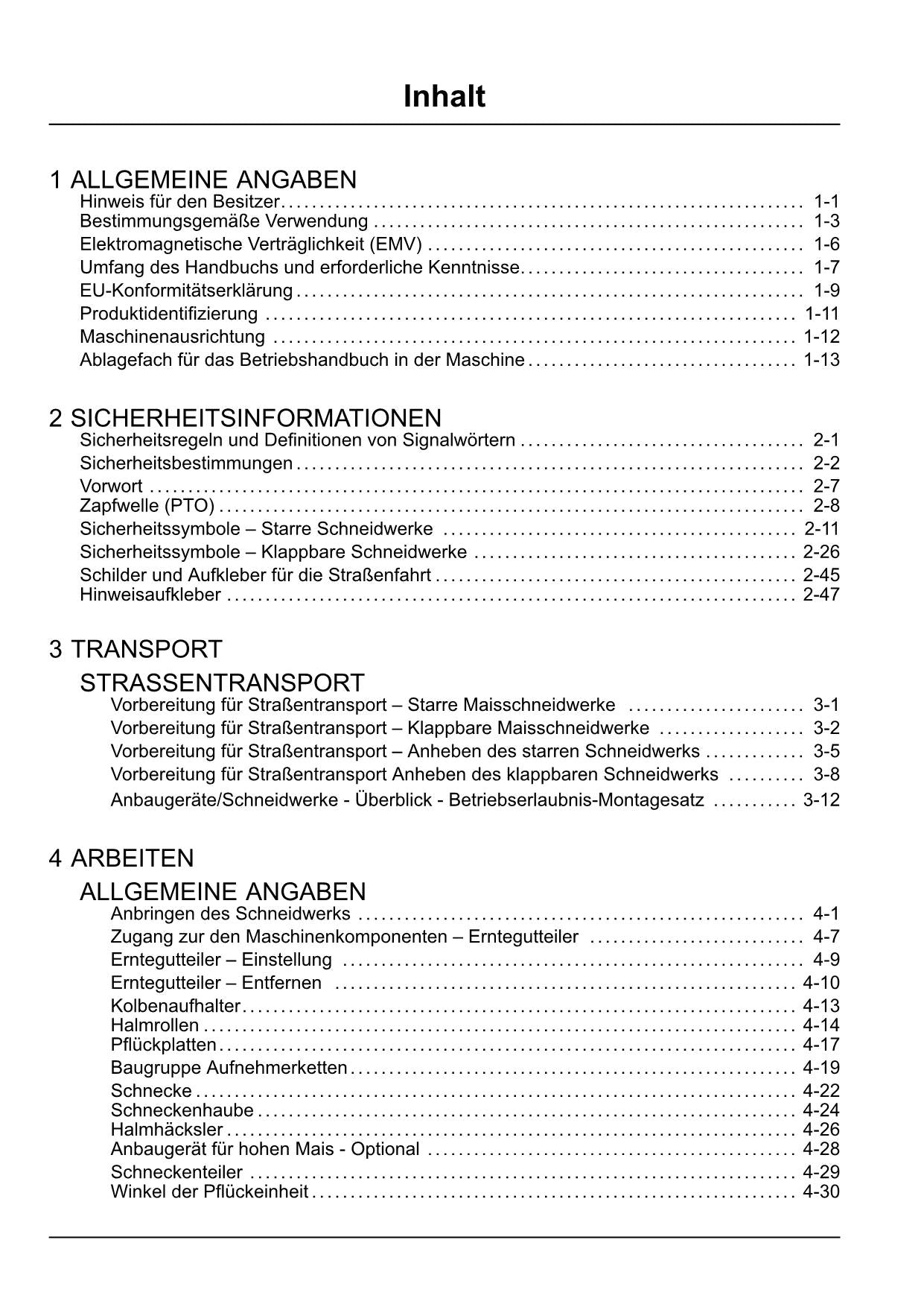 New Holland 980CR06 980CR08 980CR12 Schneidwerk Manuel d'instructions