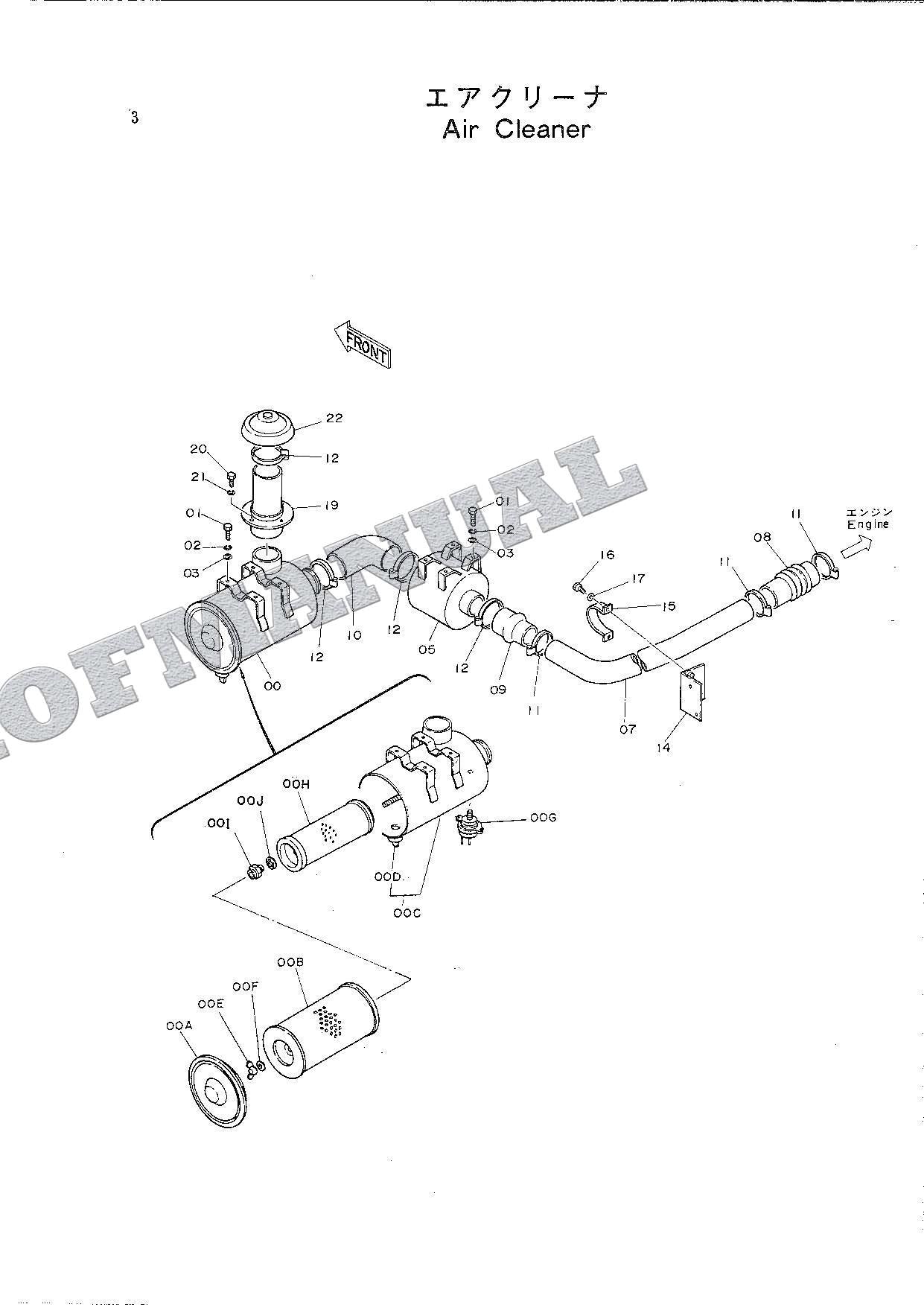 HITACHI EX100 EX100M FINLAND ADDENDUM Excavator Parts Catalog Manual