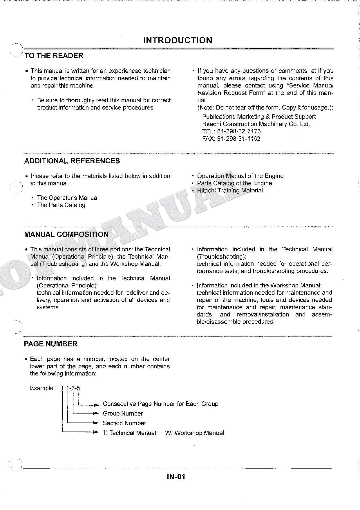 HITACHI EX225USR EXCAVATOR Service manual Operational Principle