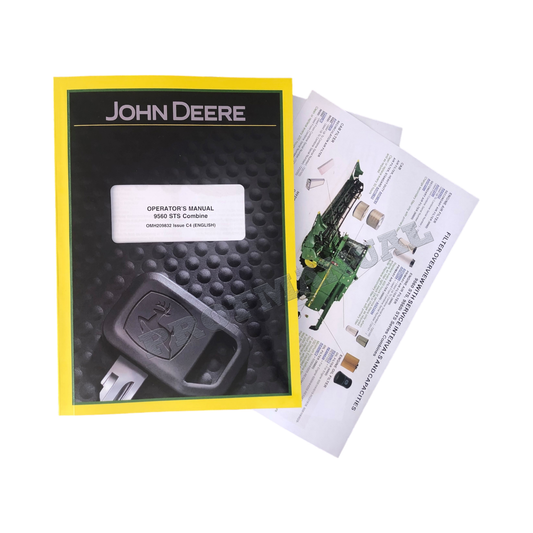 JOHN DEERE 9560 STS COMBINE OPERATORS MANUAL + !BONUS! OMH209832