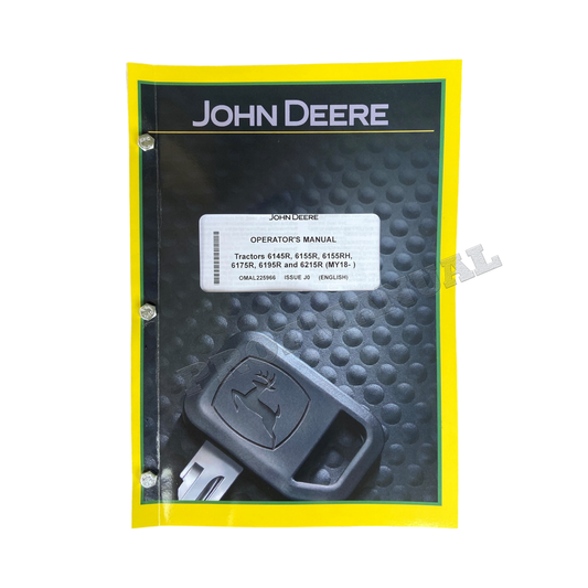 JOHN DEERE 6145R 6155R 6155RH 6175R 6195R 6215R TRAKTOR-BETRIEBSHANDBUCH