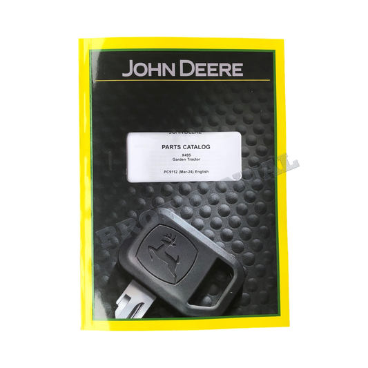 JOHN DEERE X495 TRACTOR PARTS CATALOG MANUAL