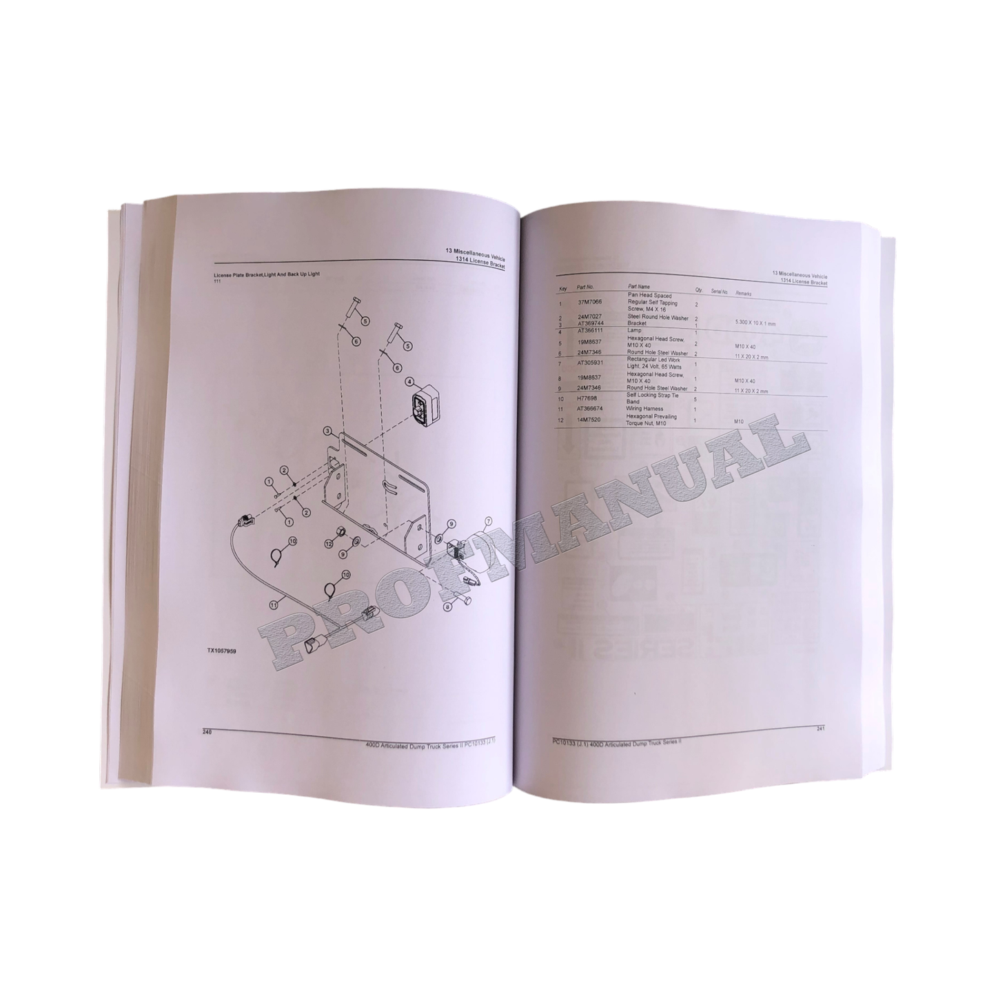 JOHN DEERE 400D MULDENKIPPER – ERSATZTEILKATALOG-HANDBUCH + !BONUS!