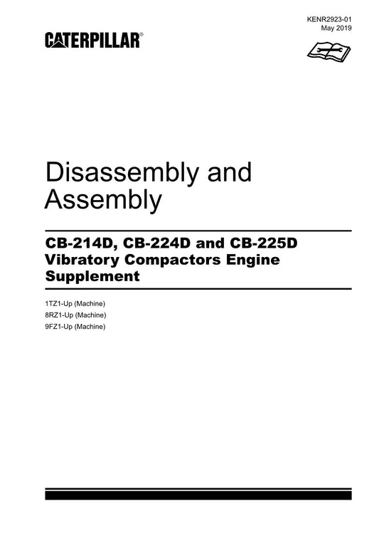 Caterpillar CB-214D CB-224D Compactor Engine Suppl Disassem Assem Service Manual