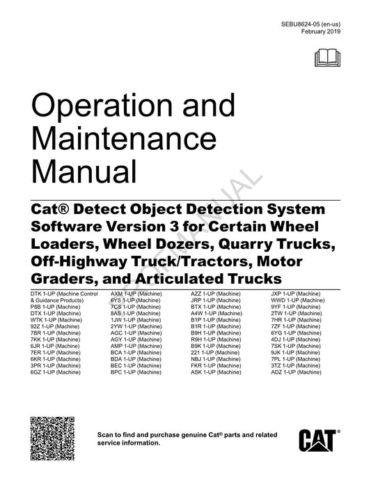 Caterpillar Cat Cat Detection 3 Off Highway Truck Operators Maintenance Manual