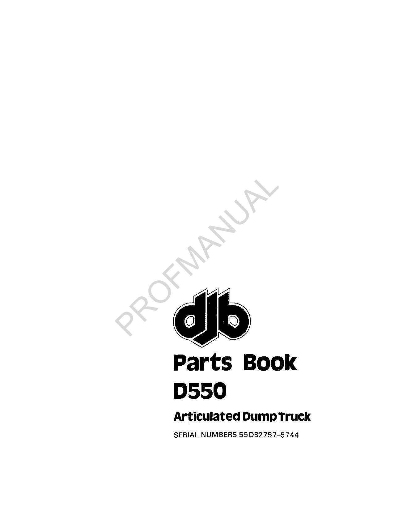 Caterpillar Cat D550 Articulated Dump Truck Parts Catalog Manual SEBP8402