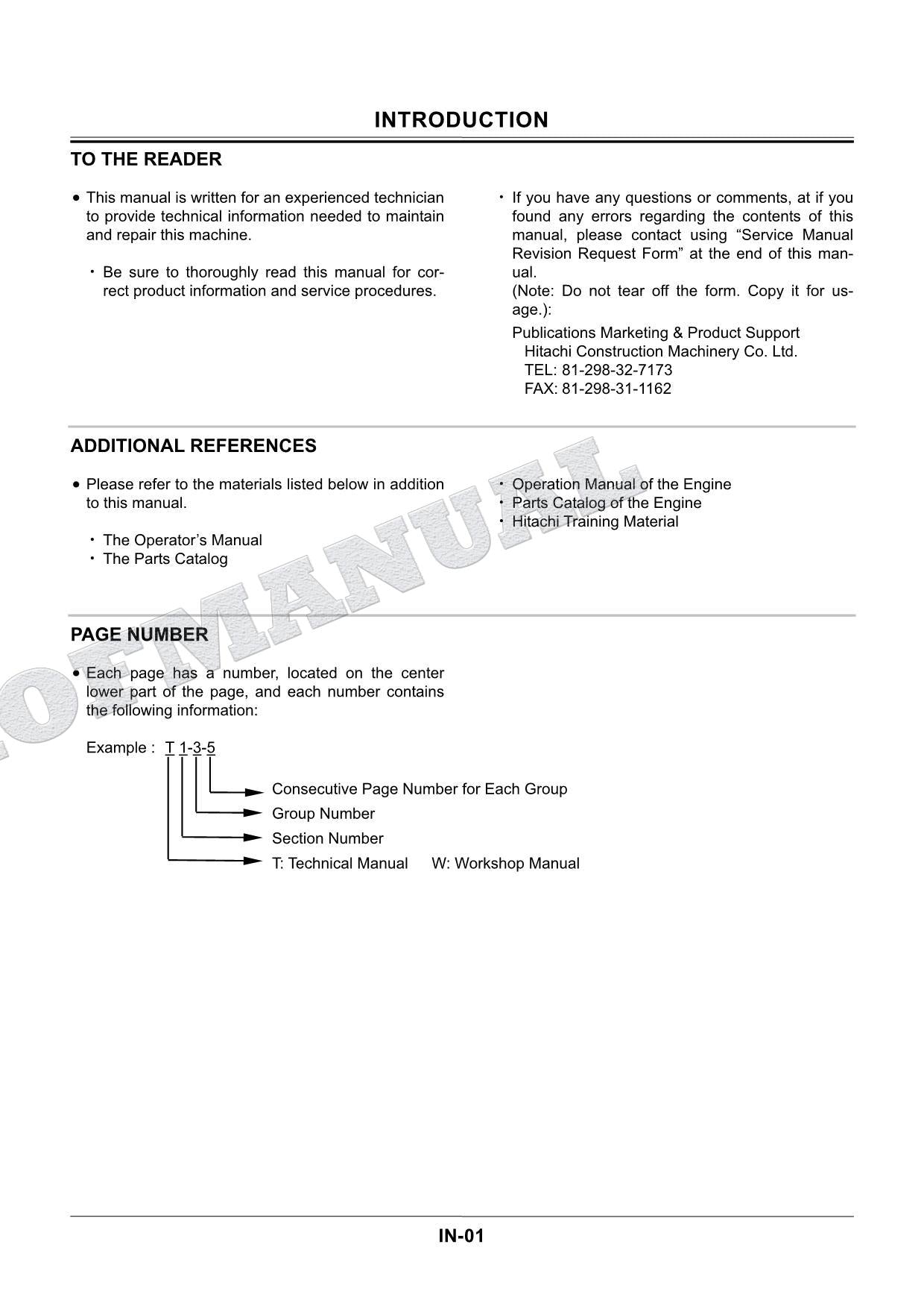 HITACHI ZX200-4H Excavator Service Manual with all big format schemes