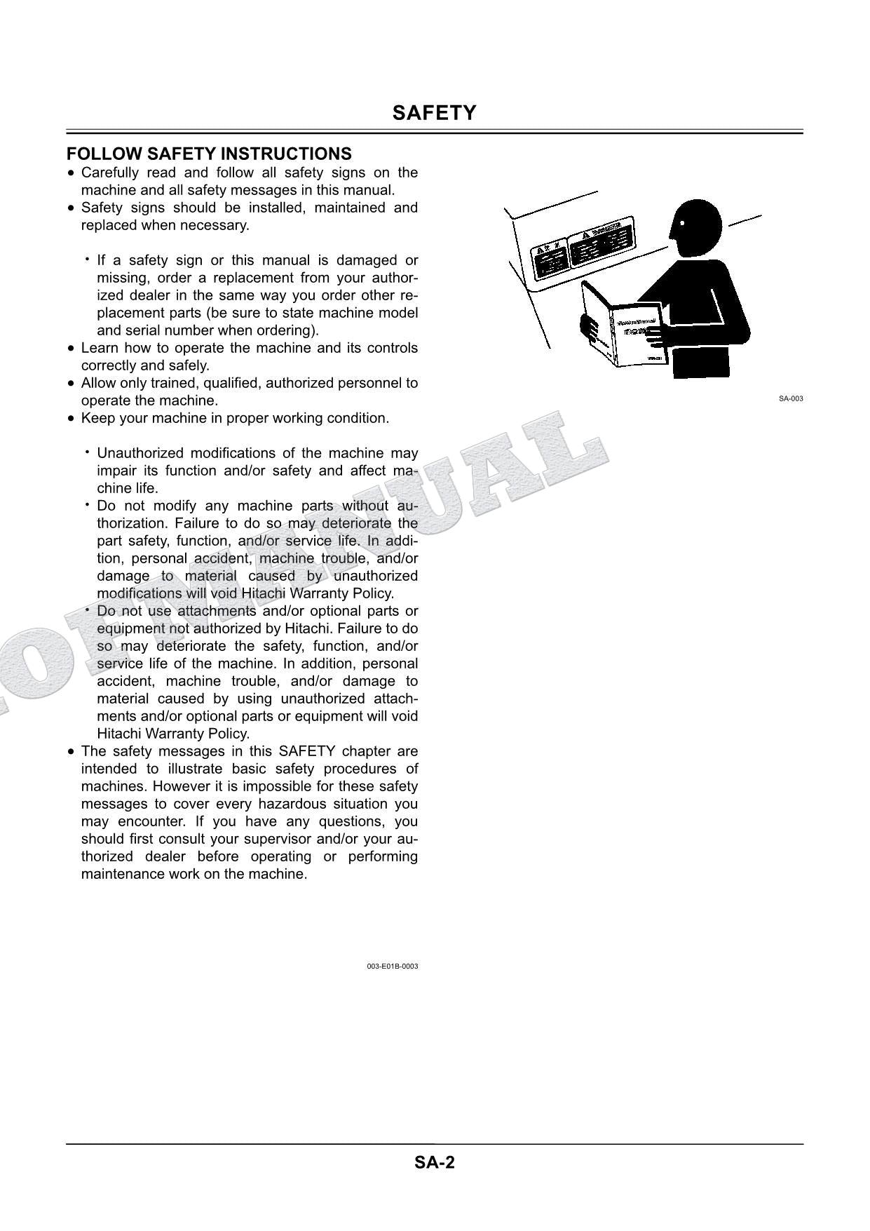 HITACHI ZX200LC-3 Anti-Personnel Land Mine Remover Service Manual