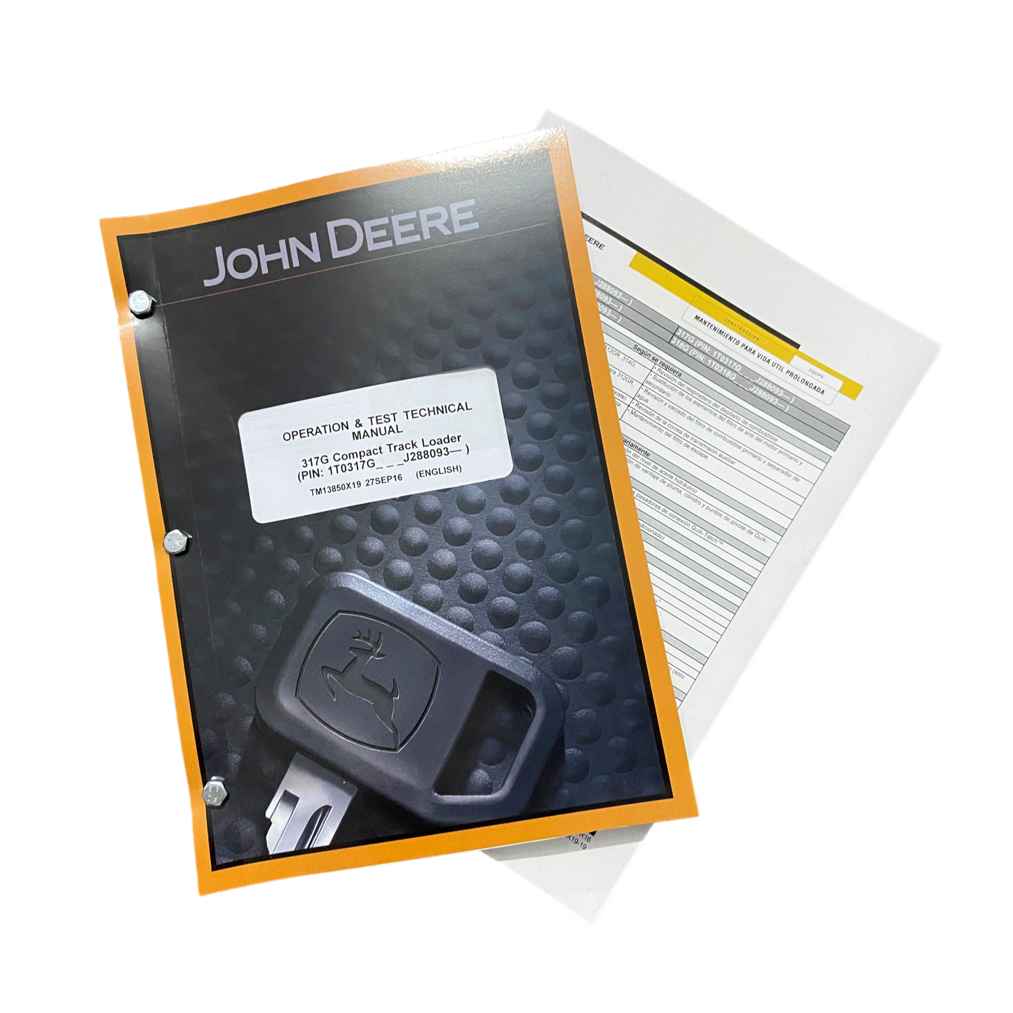 JOHN DEERE 317G KOMPAKTLADER - BETRIEBSTEST-SERVICEHANDBUCH + !BONUS!