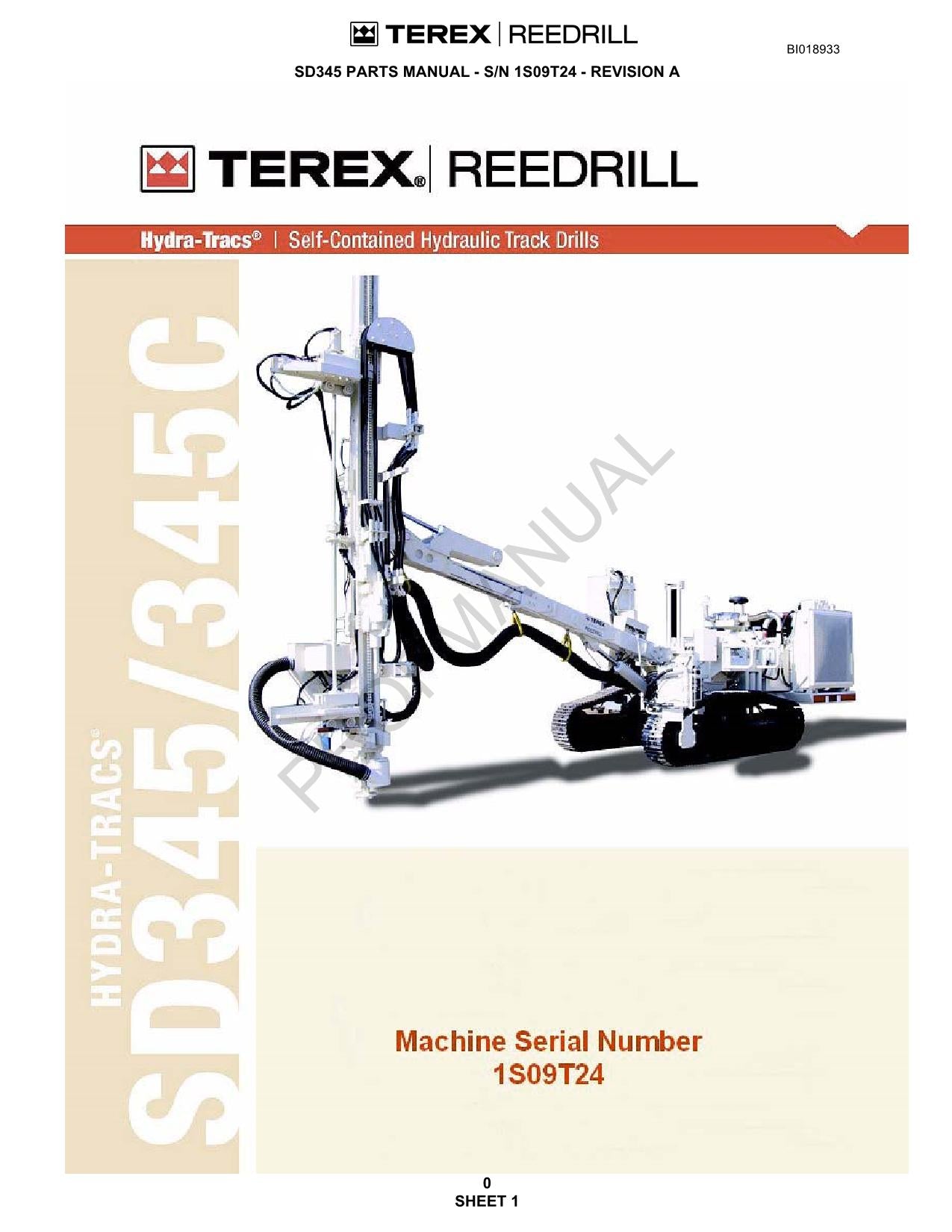 Caterpillar Cat MD5090 Hydraulic Track Drill Parts Catalog Manual ser SEW07224