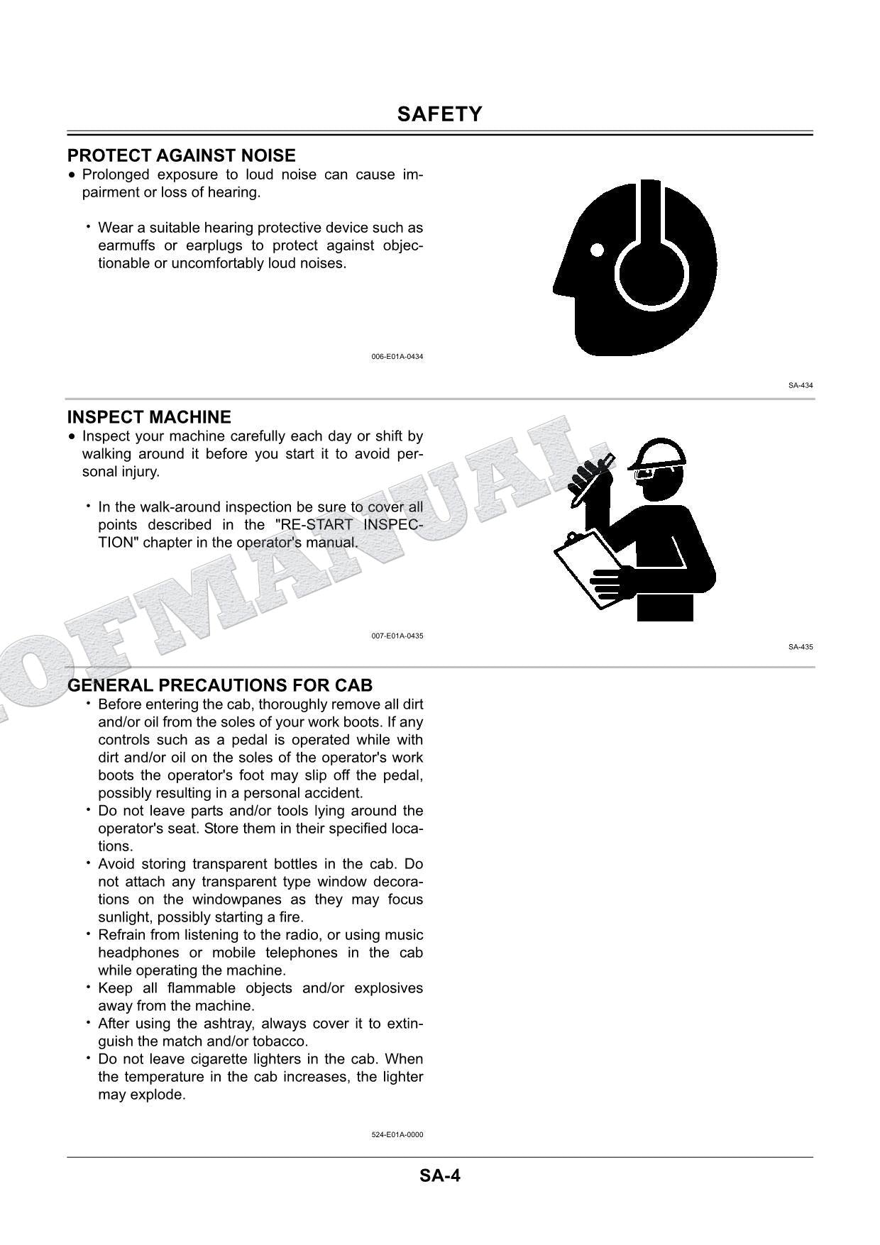 HITACHI ZX240LC-3G Excavator Land Mine Remover BM307-V24 Service Manual