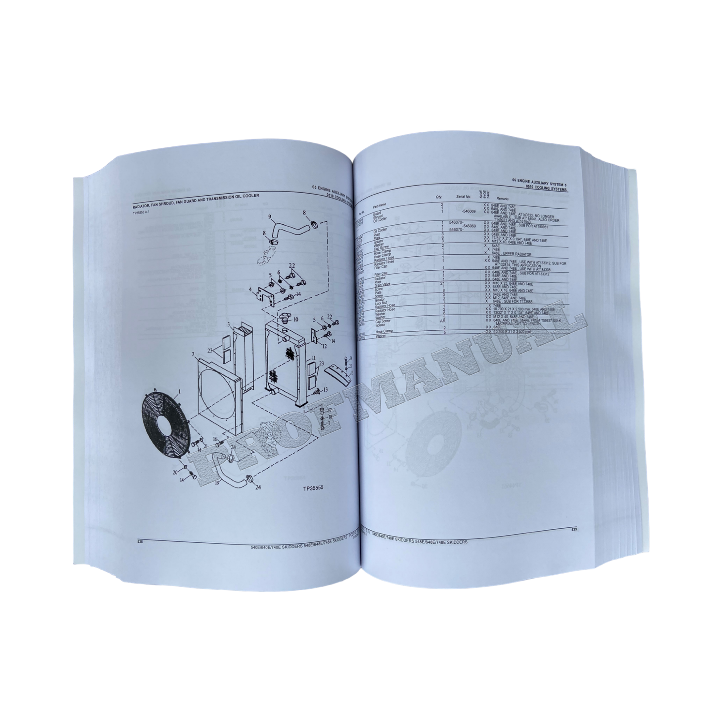 JOHN DEERE 540E 548E 640E 648E 740E 748E SKIDDER-ERSATZTEILKATALOGHANDBUCH