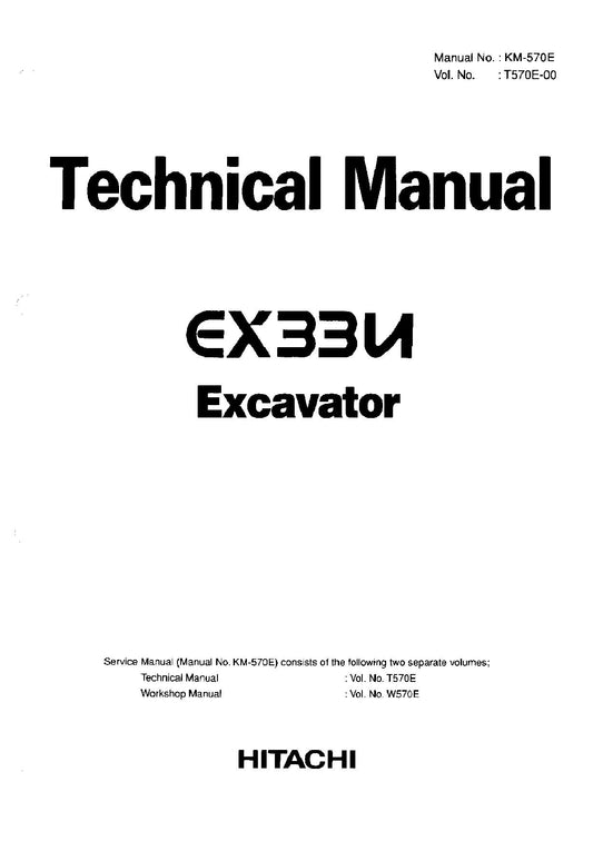 Hitachi EX33U Excavator Operational Test Troubleshooting Service manual