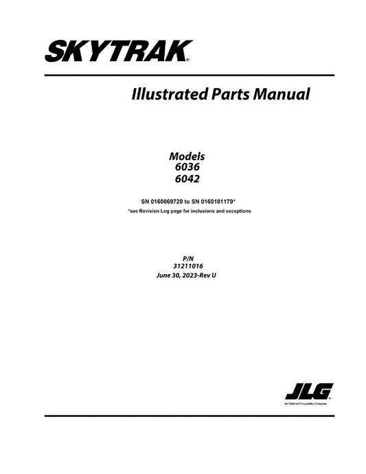 SKYTRAK 6036 6042 Telehandler Parts Catalog Manual 31211016